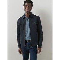 The Very Collection Cotton Rich Jersey Zip Through Jacket - Navy