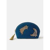 Accessorize Star Moon Curved Pouch - Blue