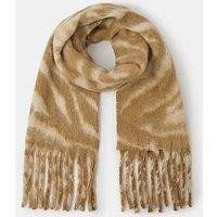 Accessorize Tiger Print Super Fluffy Scarf - Brown