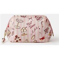 Accessorize Christmas Print Make Up Bag - Pink