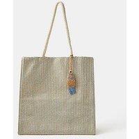 Accessorize Metallic Shopper - Blue