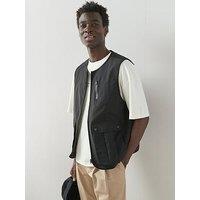 The Very Collection Tech Double Pocket Zip Up Gilet - Black