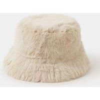 Accessorize Natural Fur Hat - White