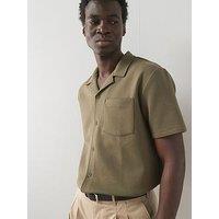 The Very Collection Short Sleeve Pocket Front Shirt - Dark Green