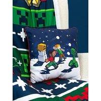 Minecraft Snowy Square Christmas Cushion