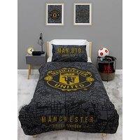 Manchester United Man United Map Panel Duvet- Single