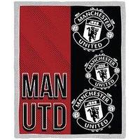 Manchester United Stacked Sherpa Fleece Blanket