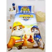 Paw Patrol Rubble And Crew Panel Duvet- Single