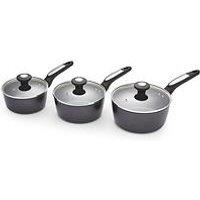 Morphy Richards 3Pc Forged Aluminium Pan Set Graphite