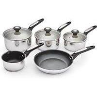 Morphy Richards 5Pc Pouring Spout Stainless Steel Pan Set Graphite