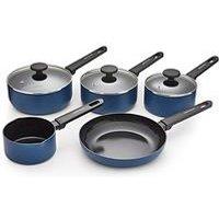 Morphy Richards 5Pc Aluminium Saucepan Set Blue