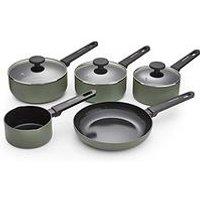 Morphy Richards 5Pc Aluminium Saucepan Set Green