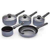 Morphy Richards 5Pc Aluminium Saucepan Set Grey