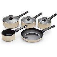 Morphy Richards 5Pc Aluminium Saucepan Set Cream