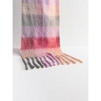New Look Heavyweight Checked Print Pastel Scarf - Pink