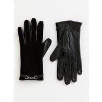 New Look Leather Buckle Gloves - Black