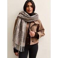 New Look Logo Monogram Block Scarf - Black