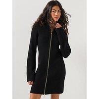 Barbour International Bintl Reagan Knitted Mini Dress- Black