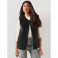 Barbour International Mialn Fur Gilet- Black