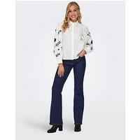 Only High Waist Flared Denim Jeans - Blue