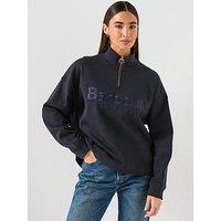 Barbour Sara Half Zip Sweatshirt- Navy