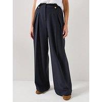 Barbour Avery Wide Leg Trousers - Navy