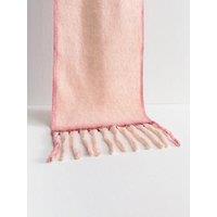 New Look Heavyweight Contrast Border Brushed Scarf - Pink