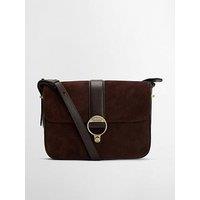 Barbour Rosa Suede & Leather Crossbody Bag - Brown