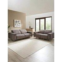 The Very Collection Grove 3 Seater + 2 Seater Power Fabric Recliner Set (Buy & Save!)