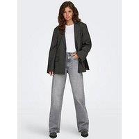 Only Onljuicy High Waisted Wide Leg Denim - Grey