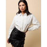 Little Mistress Embellished Shirt - White