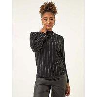 Roman Lined Hotfix Knit Jumper - Black