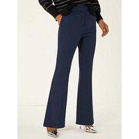 Roman Bootcut Crepe Stretch Trousers - Navy