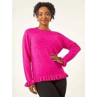 Roman Petite Flute Hem Knit Jumper - Pink