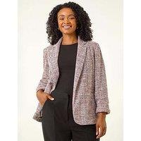 Roman Petite Boucle Stretch Blazer - Pink