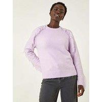Roman Tassel Crew Neck Knit - Purple