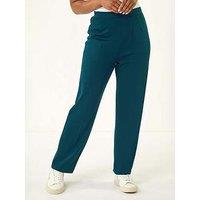 Roman Petite Straight Leg Ponte Stretch Trouser - Blue