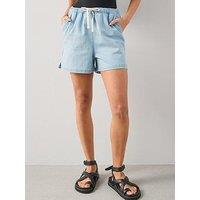 The Very Collection Drawcord Denim Shorts - Light Wash