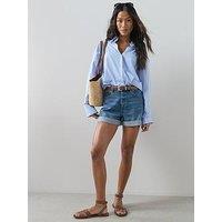 The Very Collection Turn Up Comfort Denim Shorts - Mid Wash