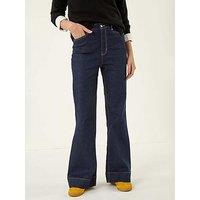 Roman Pocket Stretch Flare Jeans - Blue