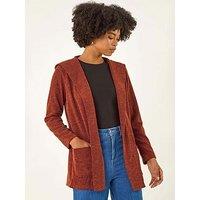 Roman Longline Hooded Cardigan - Orange