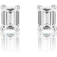 Love Diamond Emerald Cut Studs - Lab Grown Diamonds