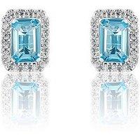Love Diamond Swiss Blue Topaz And Earrings - One Colour