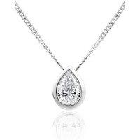 Love Diamond 0.50Ct Pear Diamond Slider Pendant Lab Grown