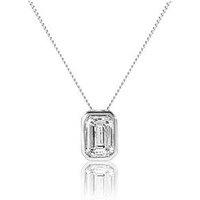 Love Diamond 0.50Ct Emerald Cut Diamond Slider Pendant Lab Grown