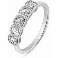Love Diamond 0.50Ct Emerald Cut Diamond Five Stone Ring Lab Grown
