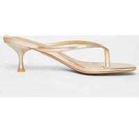 Quiz Gold Toe Post Heels