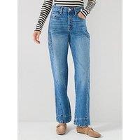 Free People Stick Around Slim Straight Curve Jean - Blue