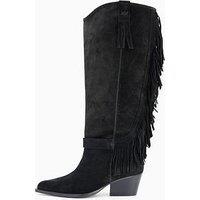 Free People Faith Fringe Western Boot - Black