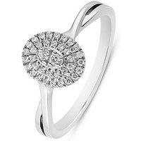 Love Diamond Retro Big Look Oval Cluster - One Colour